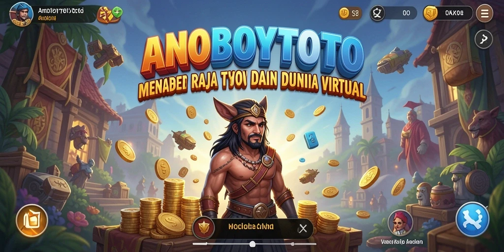 Tampilan gameplay ANOBOYTOTO yang menggambarkan pengelolaan bisnis.
