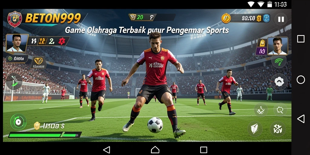 Tampilan gameplay BETON999 dengan grafis olahraga yang memukau.