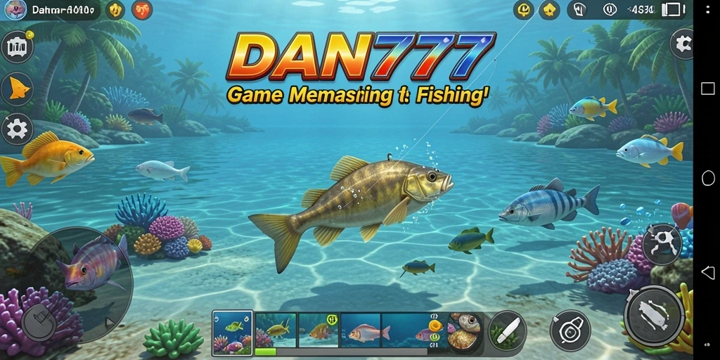 Screenshot gameplay DAN777 yang menunjukkan aksi memancing seru.