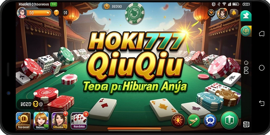 Screenshot HOKI777 menampilkan aksi seru dalam permainan QiuQiu.