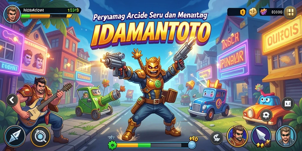 Screenshot gameplay IDAMANTOTO dengan aksi seru dan penuh warna.