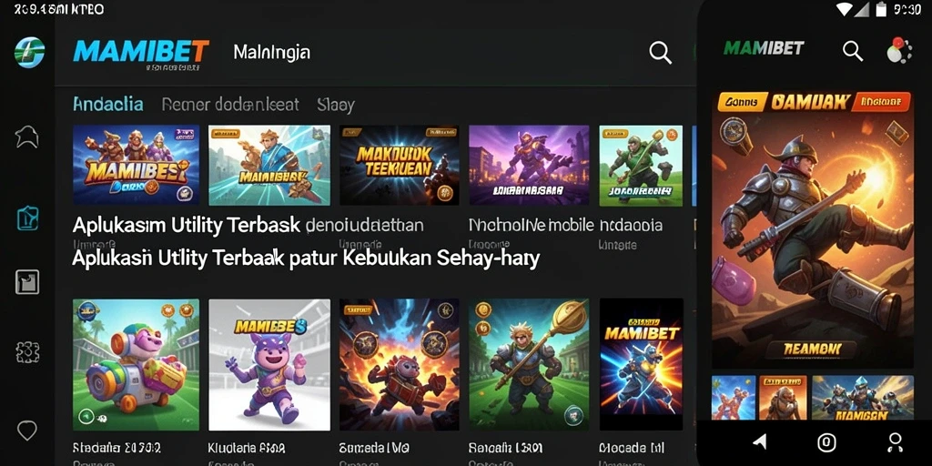 Tampilan utama MAMIBET yang menunjukkan fitur pengingat dan jadwal harian.
