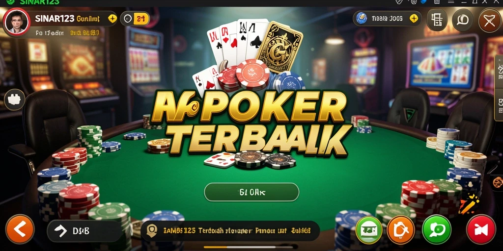Tampilan menarik dari gameplay Poker di SINAR123.
