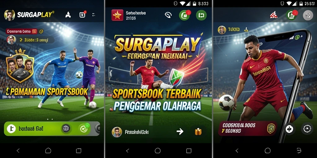 Tampilan antarmuka menarik dari SURGAPLAY dalam aksi taruhan olahraga.