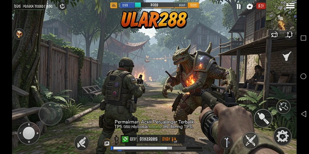 Tampilan gameplay menegangkan di ULAR288 dalam mode TPS.